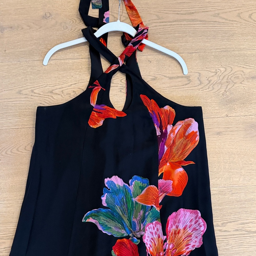 Maeve Black Maxi Dress with Vibrant Floral Design